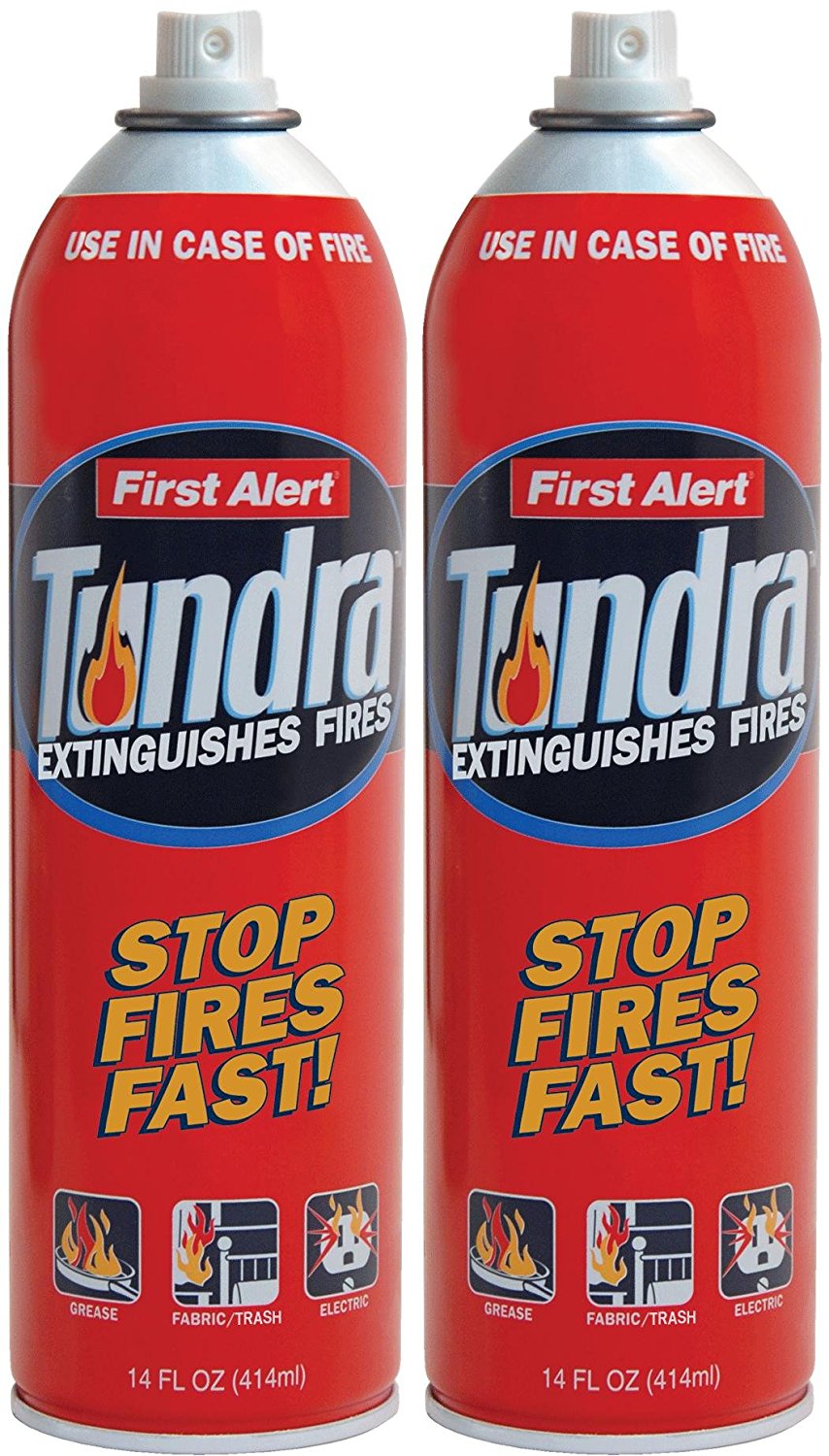 First Alert AF400-2 Tundra Fire Extinguisher Aerosol Spray Twin Pack